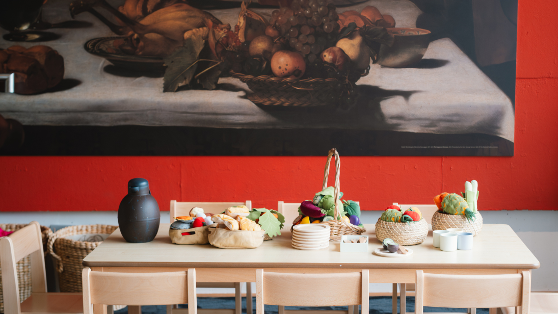 A table of felt art at discover caravaggio, ulster museum