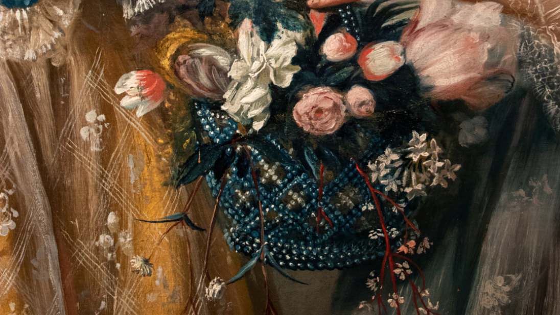 The Bateson Children Painting, floral arrangement
