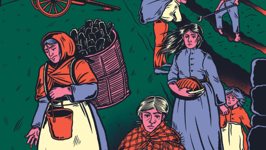 Life in Ireland, colourful illustration by Fiona McDonnell