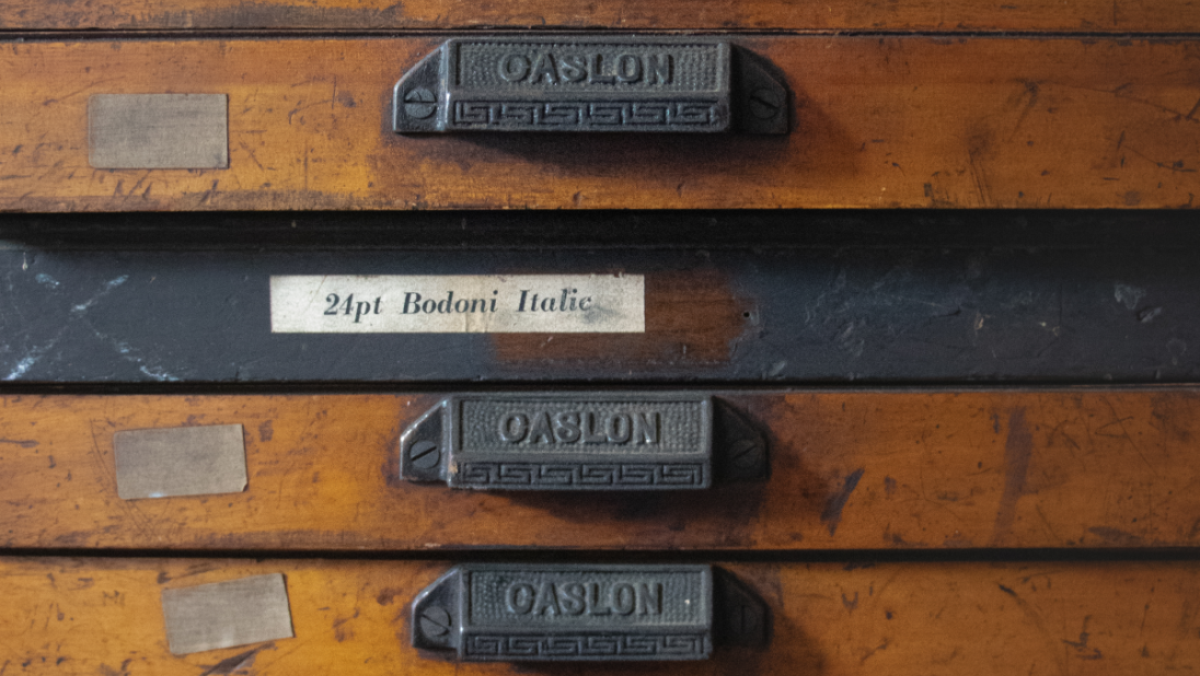 Compositor's Room - type piece cases