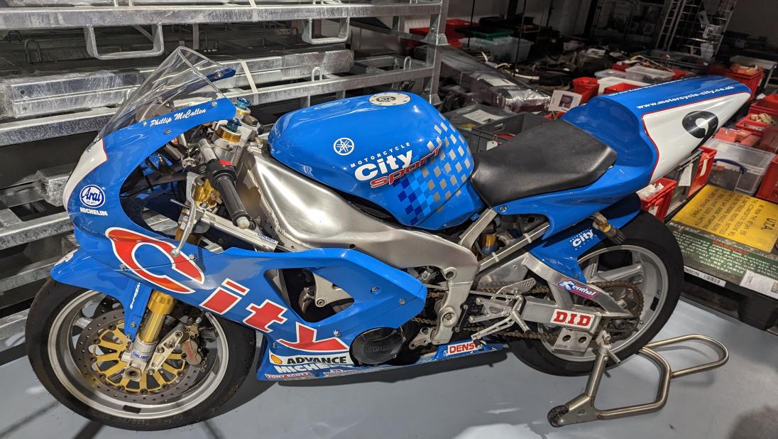 Blue motorbike