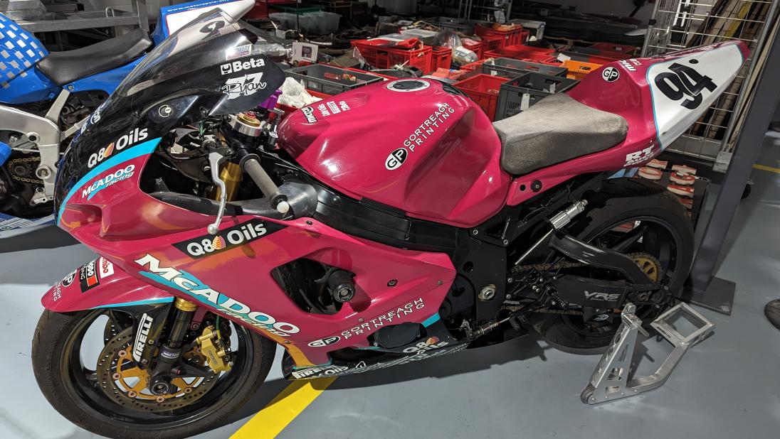 Pink motorbike