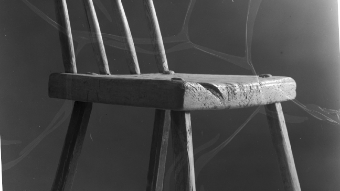 A wooden chair.