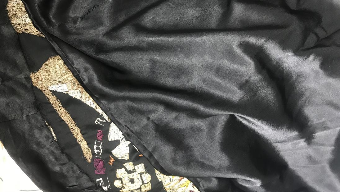 Detail of lining of cloak