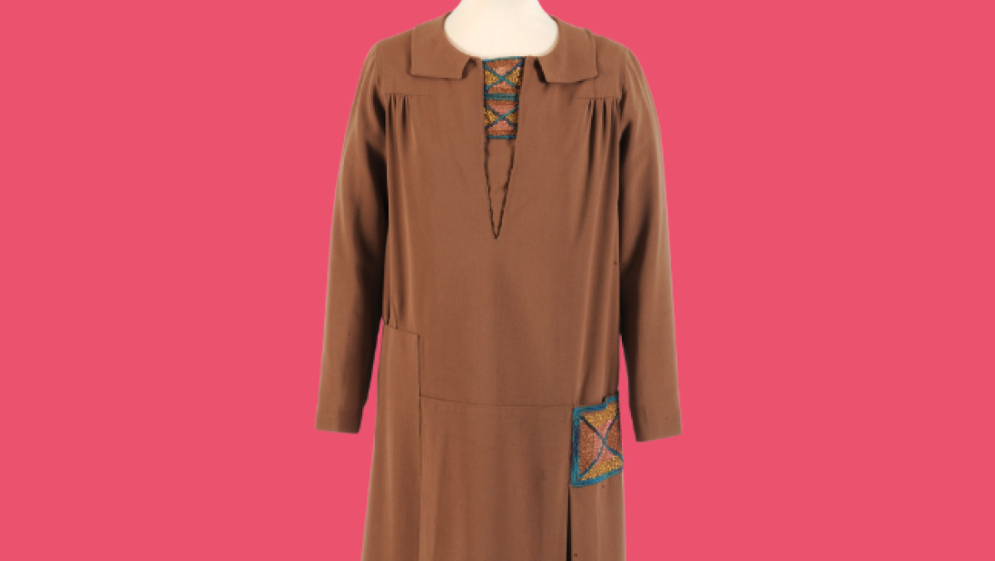 Brown dress on a mannequin