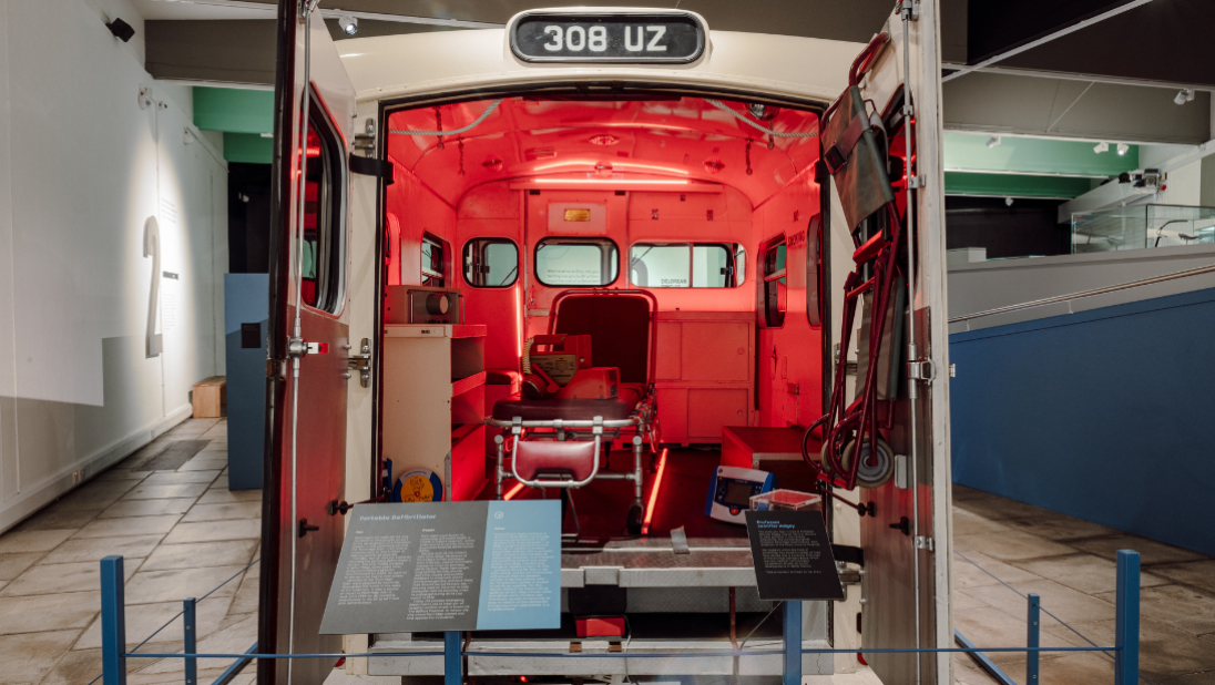 Inside the Karrier ambulance