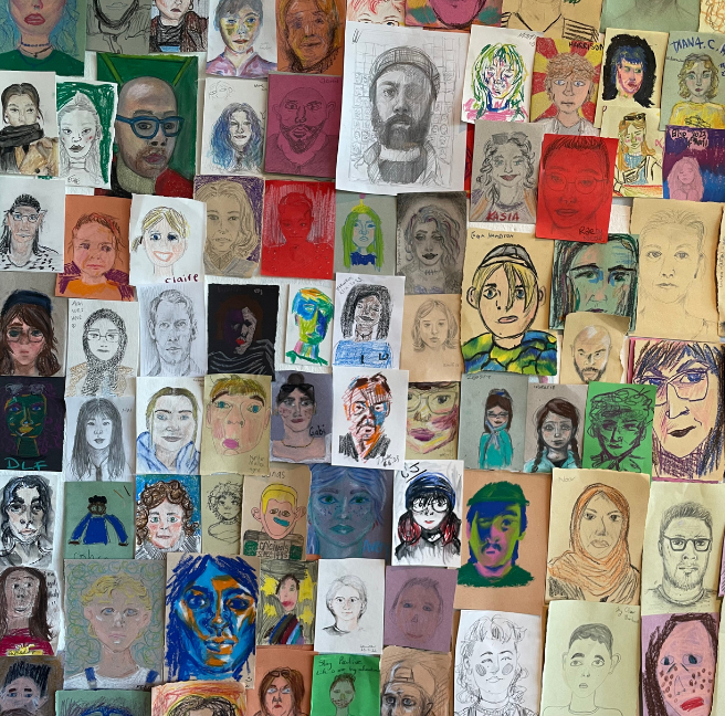 a collage of portraits made in discover art