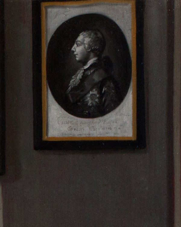 The Bateson Children Painting, close up of King George III