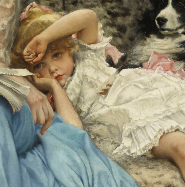 Close up of little girl, James Tissot, Quiet