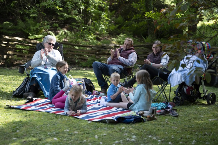 A young group enjoying a picnic