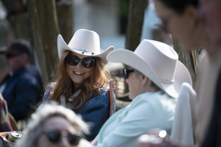 Two women in cowboy hats
