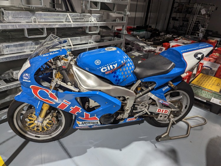 Blue motorbike