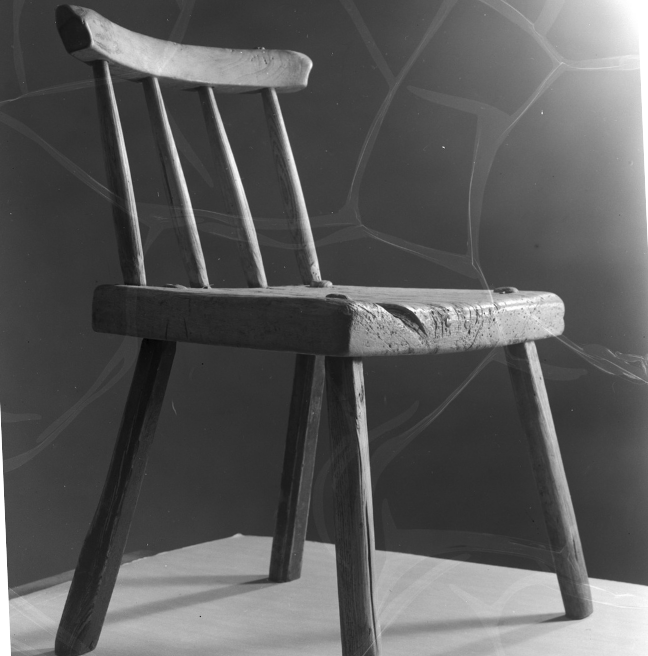 A wooden chair.