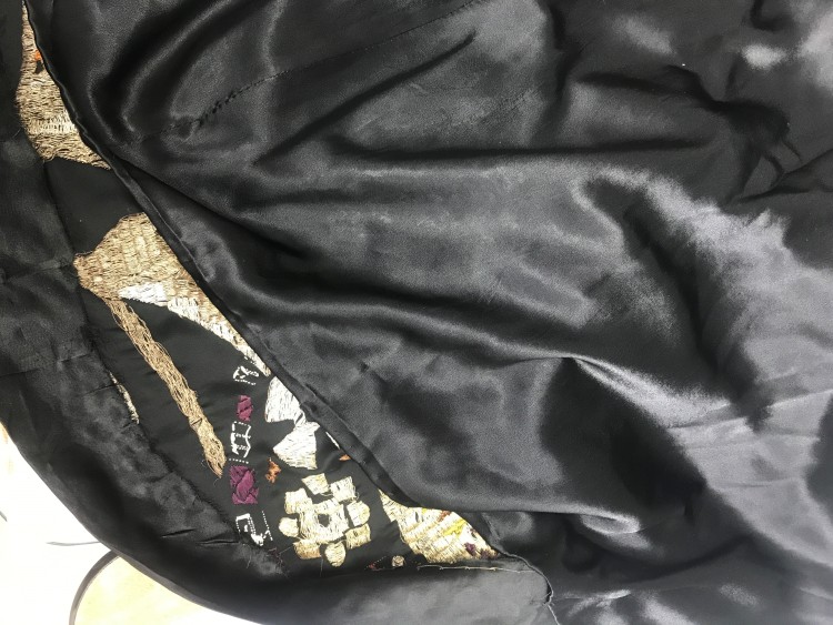 Detail of lining of cloak