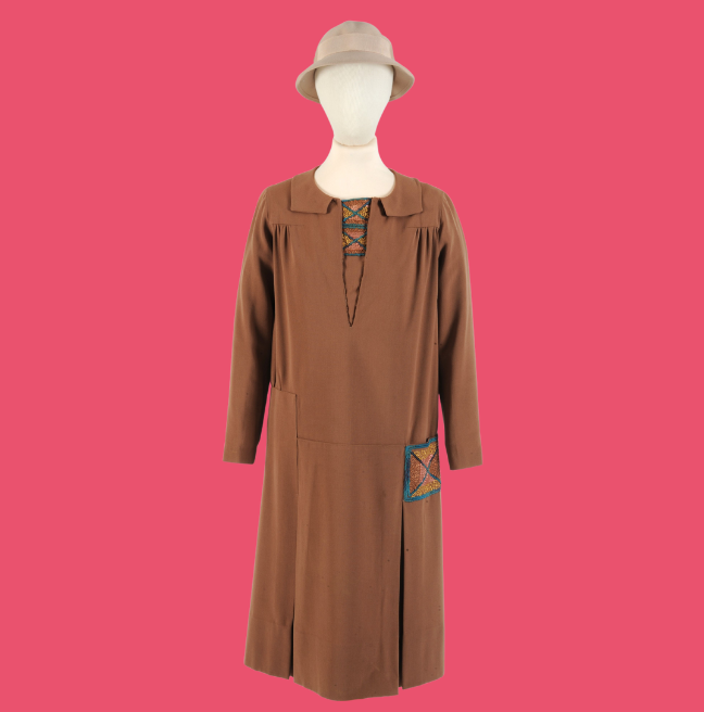 Brown dress on a mannequin