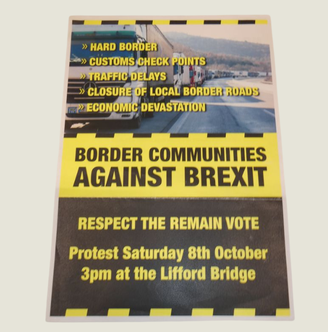Poster advertising a protest against Brexit on Saturday 8th October