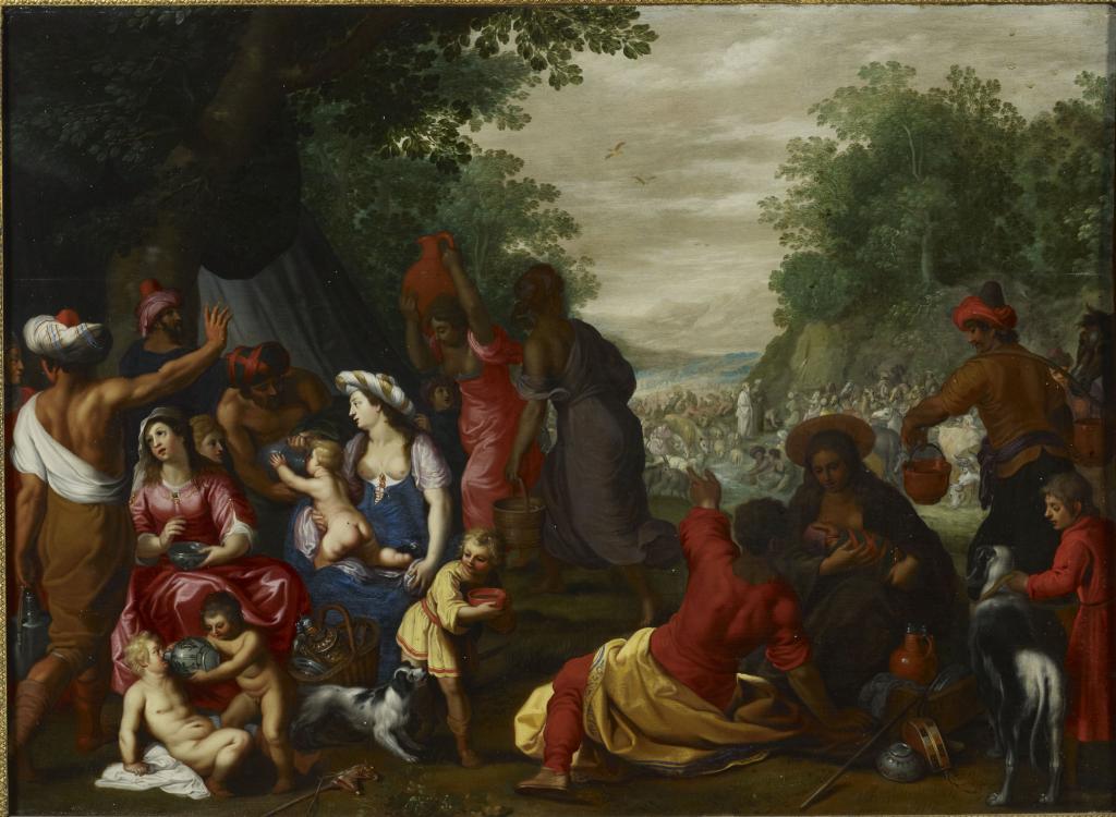 The Exodus from Egypt, Moses striking the rock
